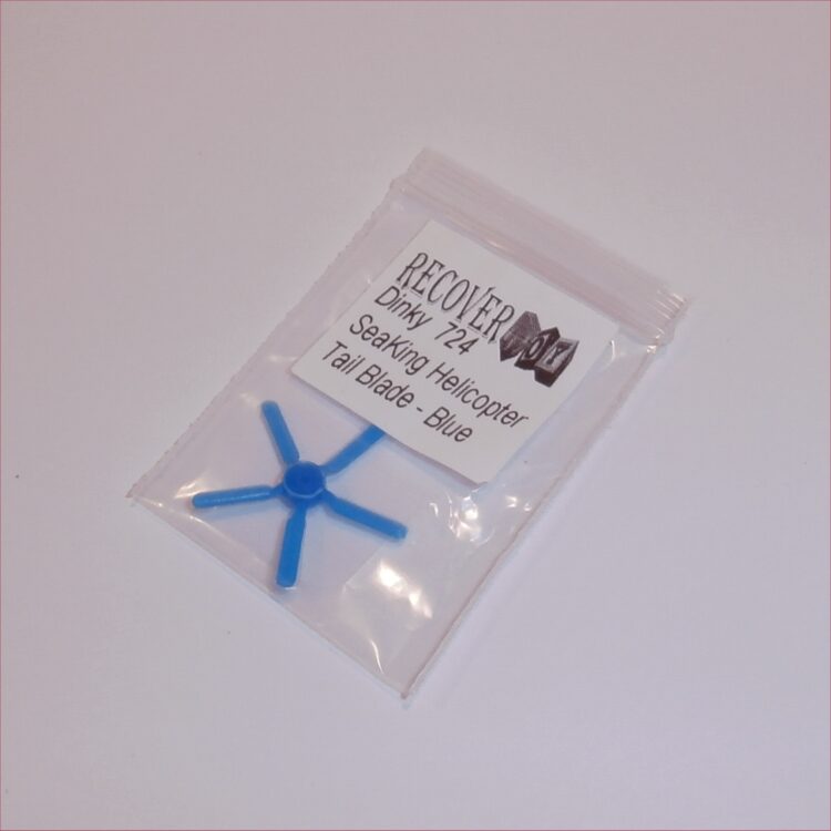 Dinky Toys 724 Sea King Helicopter Blue Plastic Rear Rotor Blade