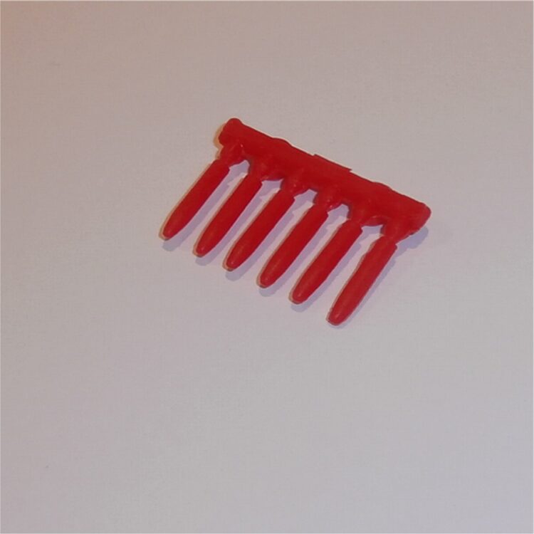 Dinky Toys 609 105mm Howitzer Gun Set Of 6 Red Plastic Missile Shells