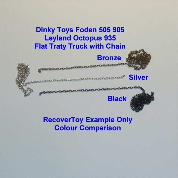 Dinky Toys 505 905 Foden 935 Leyland Flat Truck Silver Chain