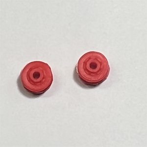 Dinky Toys Supertoys Truck Red Plastic Fine Pattern Wheel Hubs Pair
