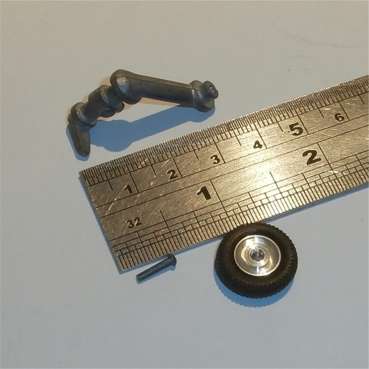 Dinky Toys 102 Joes Car Left Hand Rear Leg Wheel Assembly