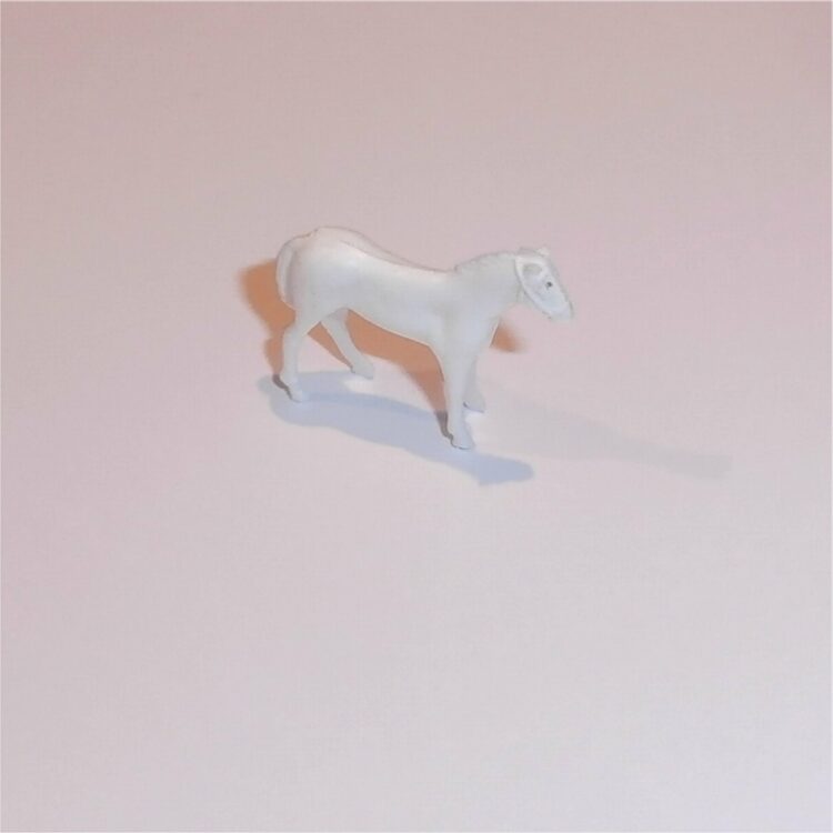 Dinky Toys Dublo 73 Horse Float White Plastic Horse