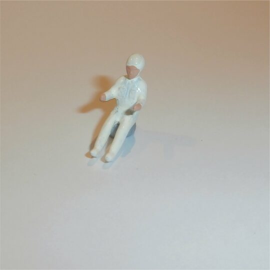 Dinky Toys 100 Series Sports Car Racing Driver White Painted Figure