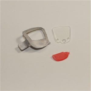 Dinky Toys 131b Jaguar E-Type Rear Tailgate Door 3-piece Kit
