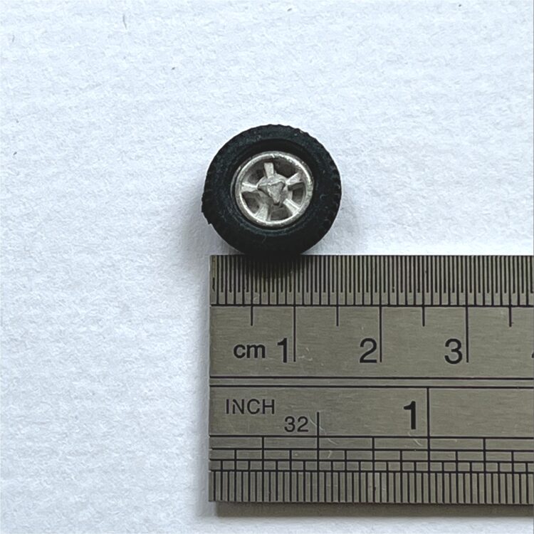 Dinky Toys 165 or 213 Ford Capri Road Wheel And Rubber Tyre