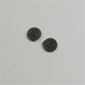Dinky Toys Dublo Black Plastic Pair Treaded Road Wheels 8mm Diameter
