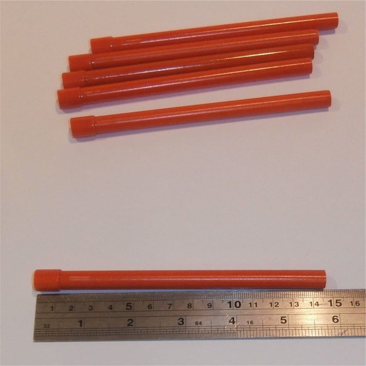 Matchbox Lesney SuperKings K 10c Scammell Pipe Truck Orange Pipe Sections Set