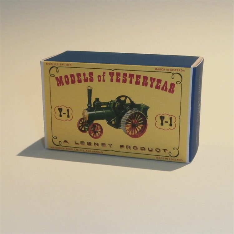 Matchbox Lesney Yesteryear 1 a Allchin Steam Engine D1 Style Repro Box