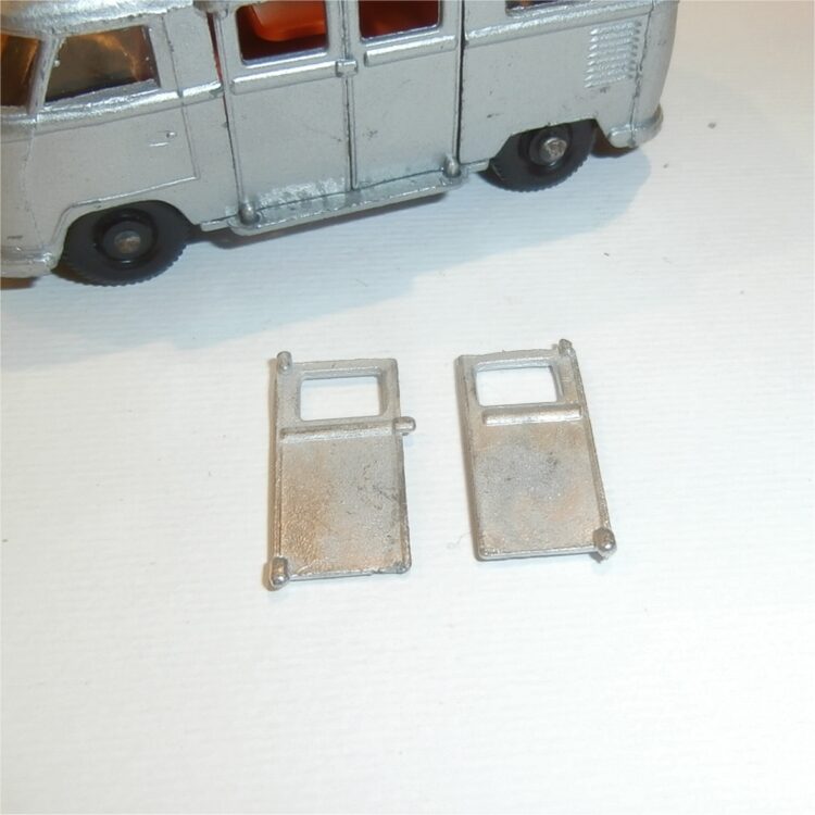 Matchbox Lesney 34c 34d VW Volkswagen Camper Silver Pair of Side Doors