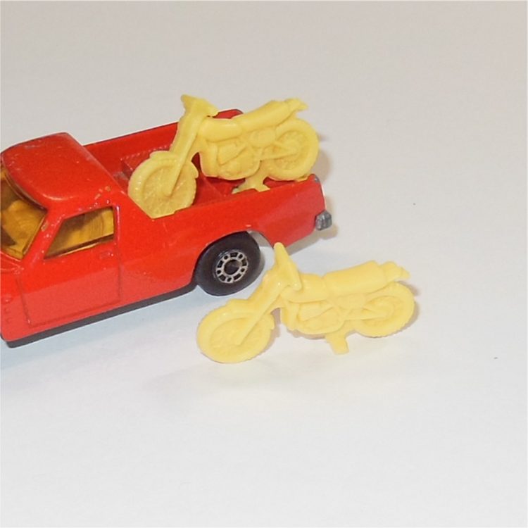 Matchbox Lesney 60e Holden Pickup Pair of Yellow Motor Bikes