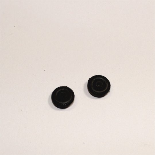 Matchbox Lesney Road Wheels Pair Black Plastic 10mm Diameter 1-75 Regular Wheels