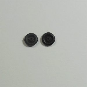 Matchbox Lesney Road Wheels Pair Black Plastic 11mm Diameter 1-75 Regular Wheels