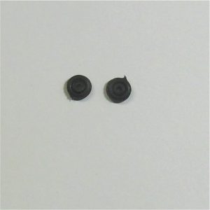 Matchbox Lesney Road Wheels Pair Black Plastic 7mm Diameter 1-75 Regular Wheels