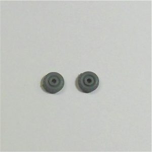 Matchbox Lesney Road Wheels Pair Grey Plastic  7mm Diameter 1-75 Regular Wheels