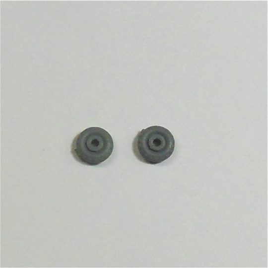 Matchbox Lesney Road Wheels Pair Grey Plastic 7mm Diameter 1-75 Regular Wheels
