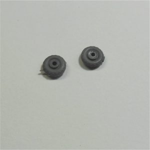 Matchbox Lesney Road Wheels Pair Grey Plastic 8mm Treaded 1-75 Regular Wheels