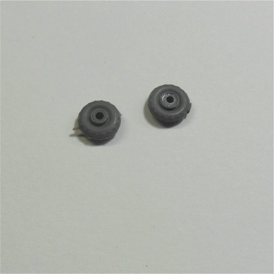 Matchbox Lesney Road Wheels Pair Grey Plastic 8mm Diameter 1-75 Regular Wheels
