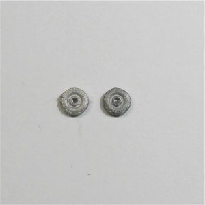 Matchbox Lesney Early Metal Road Wheel Pair  9mm Block Tread 1-75 Regular Wheels