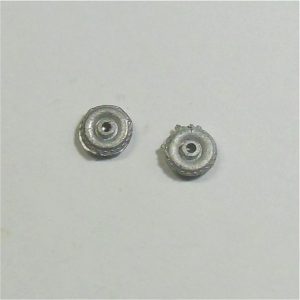 Matchbox Lesney Early Metal Road Wheel Pair  9mm Fine Tread 1-75 Regular Wheels