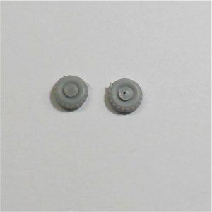 Matchbox Lesney Road Wheels Pair Grey Plastic 9mm Diameter 1-75 Regular Wheels