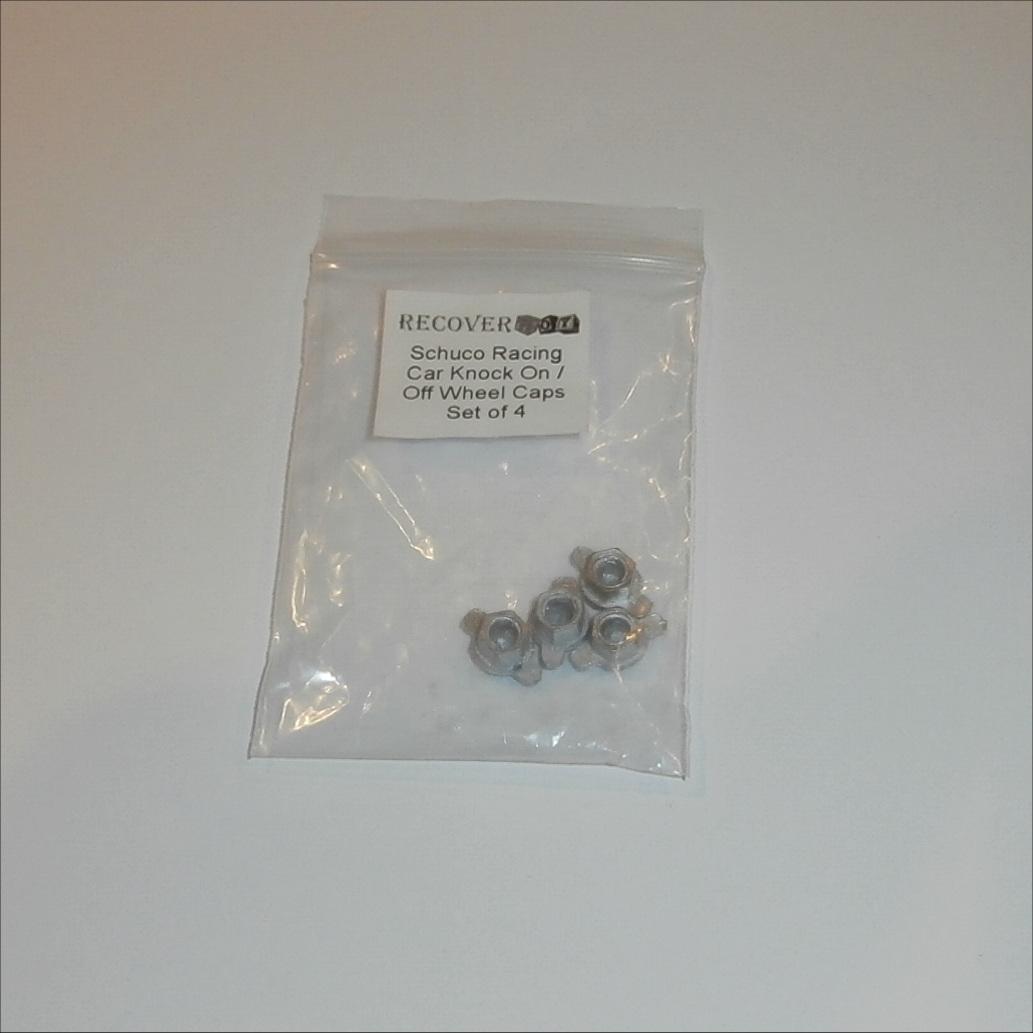Schuco Racing Cars Knock On Knock Off Wheel Hub Caps Set of 4