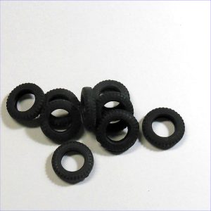 Britains 24mm Black Rubber Hollow Tyre Y132