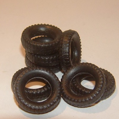 Corgi Toys 24mm Square Tread Tyre Black Y025