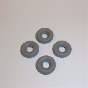 Dinky Toys Racing Car Tires Set of 4 Grey Fine Tread Tyres Pack #11