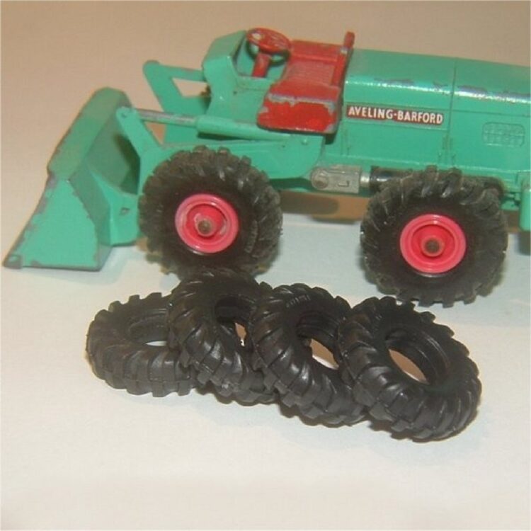 Matchbox King Size K 10a Tractor Grader Tires 4 Tyres Pack #16