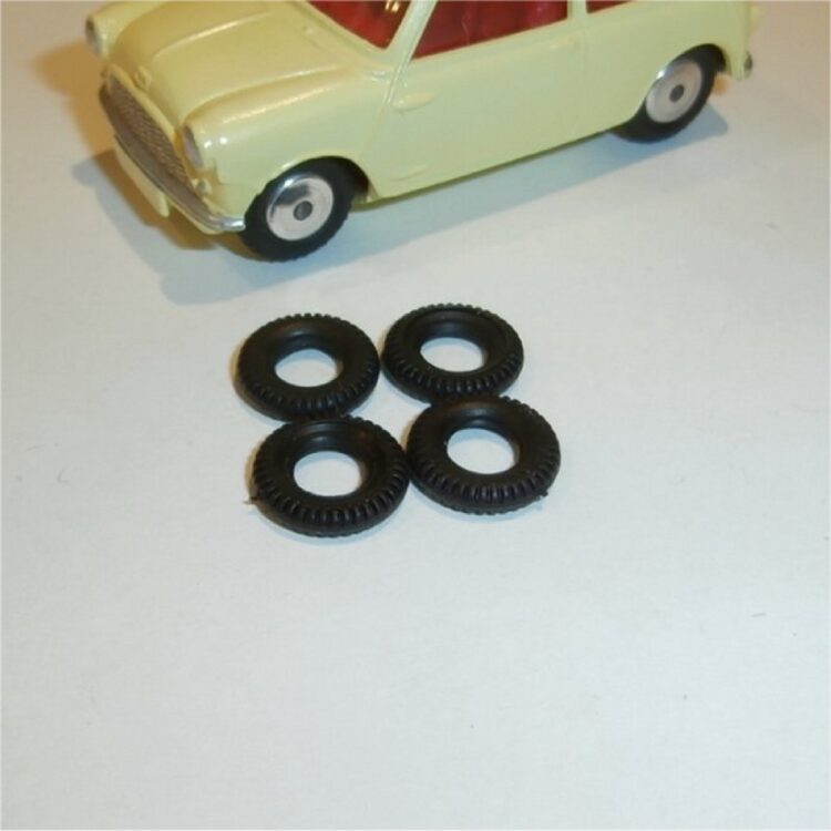 Corgi Toys Early Mini & Small Car Tires Set of 4 12mm Tyres Pack #19