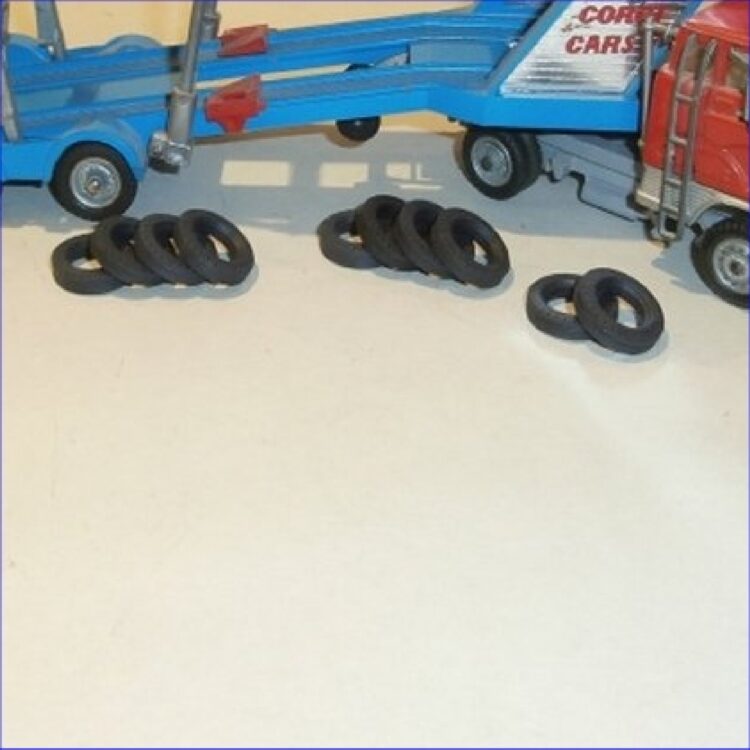 Corgi Toys Major Models Truck Tires Set of 10 Black Tyres Pack #20