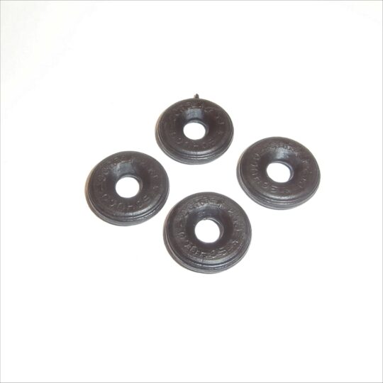 Schuco Standard 25mm Cast Hub Black Tires Set of 4 Tyres Pack #24