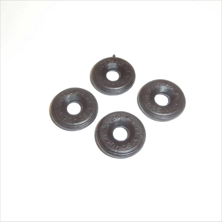 Schuco Standard 25mm Cast Hub Black Tires Set of 4 Tyres Pack #24