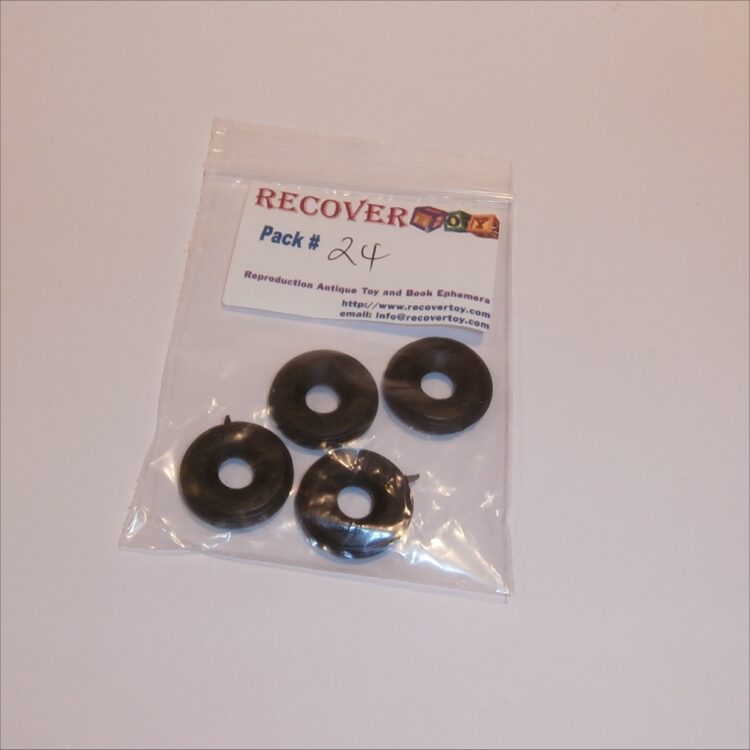 Schuco Standard 25mm Cast Hub Black Tires Set of 4 Tyres Pack #24