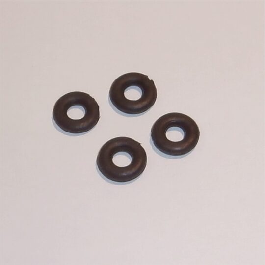 Triang Minic Push'n'Go Black Smooth 14mm Set of 4 Tyres Pack #36