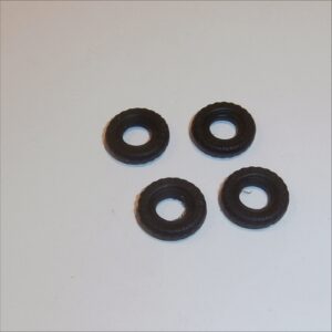 Dinky Toys 12mm Mini Morris Early Issue Tires Set of 4 Black Tyres Pack #39