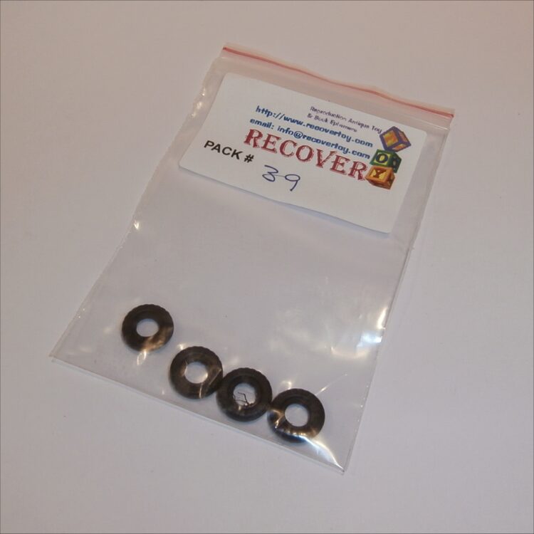 Dinky Toys 12mm Mini Morris Early Issue Tires Set of 4 Black Tyres Pack #39