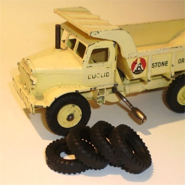 Dinky Toys Supertoys 965 Euclid Tipper Tires 4 Tyres Pack #44