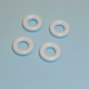 Micro Models Sedan & Light Truck 15mm Tires Set of 4 White Tyres Pack #47