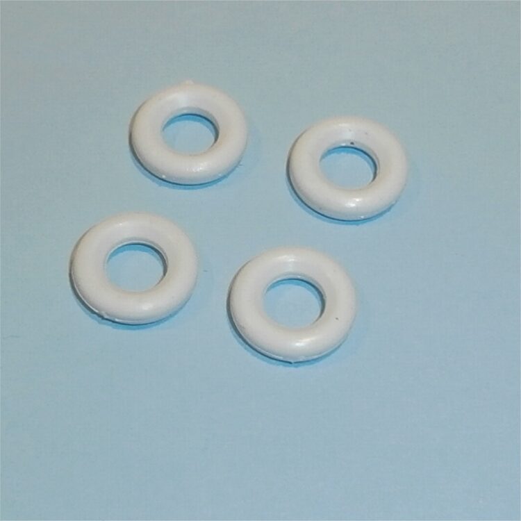 Micro Models Sedan & Light Truck 15mm Tires Set of 4 White Tyres Pack #47