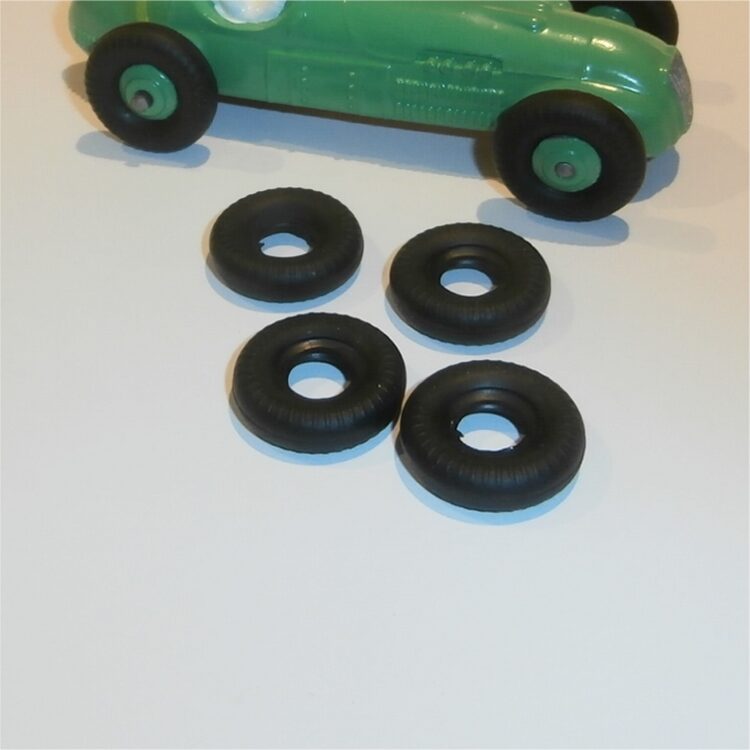 Dinky Toys 230 231 232 233 234 Tires Racing Cars 4 Black Supertoy Tyres Pack #53