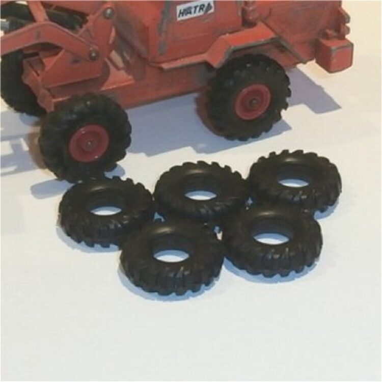 Matchbox King Size K 3b Hatra Shovel Tires Set of 5 Tyres Pack #70