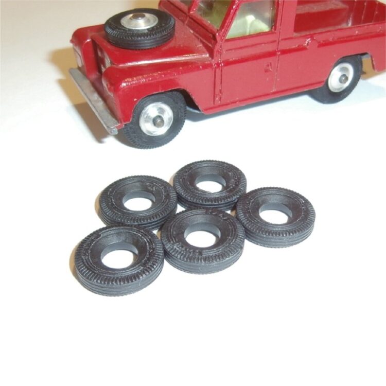 Corgi Toys Land Rovers Small Truck Post-1967 Tires Set of 5 Tyres Pack #76