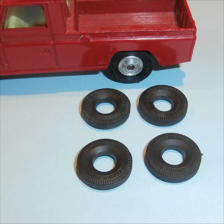 Corgi Toys 438 Land Rover Small Truck Post-1967 Tires Set of 4 Tyres Pack #77