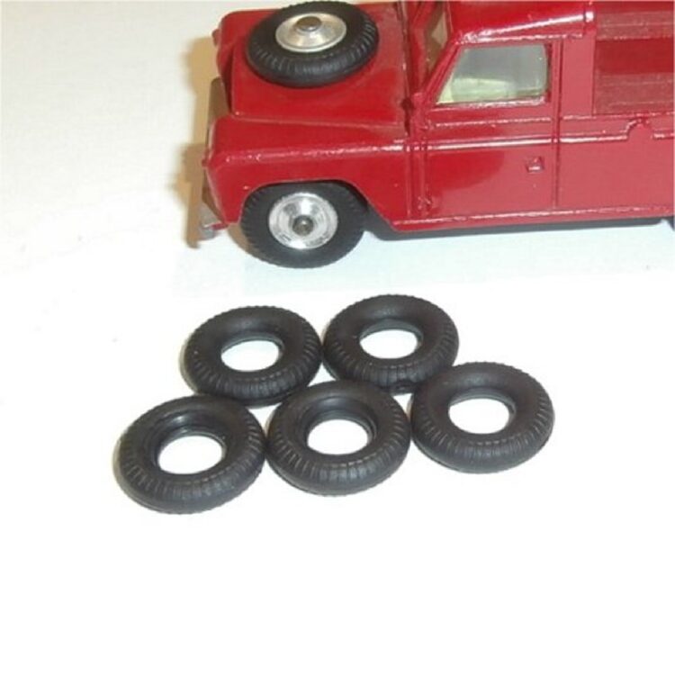 Corgi Toys Land Rovers & Small Truck pre-1967 17mm Tires Set of 5 Tyres Pack #78