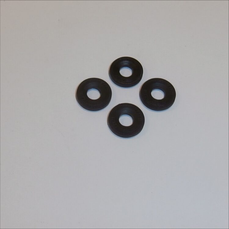 Corgi Toys Later Issue 12mm Mini & Small Car Tires Set of 4 Black Tyres Pack #84
