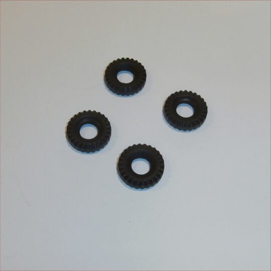 Dinky Toys Military Tires 18mm Black Coarse Tread Set of 4 Tyres Pack #97