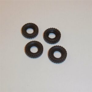 Tri-ang Spot-On Dinky Land Rover Tires Set of 4 Black Tyres Pack #99