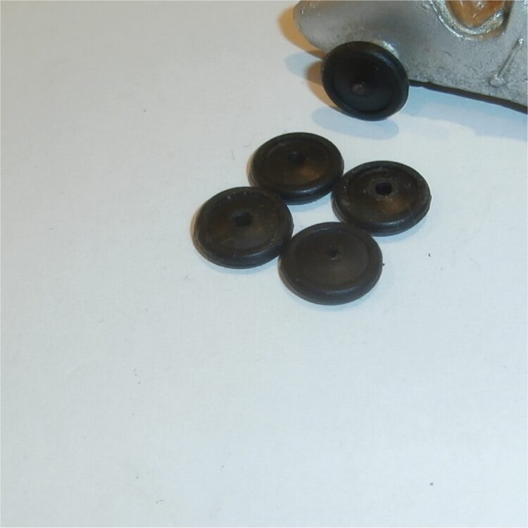 Dinky Toys Tires 35 Series Small Cars Black Solid Rubber Wheel Tyre Pack #100