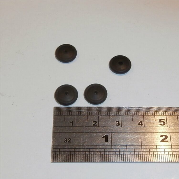 Dinky Toys Tires 35 Series Small Cars Black Solid Rubber Wheel Tyre Pack #100